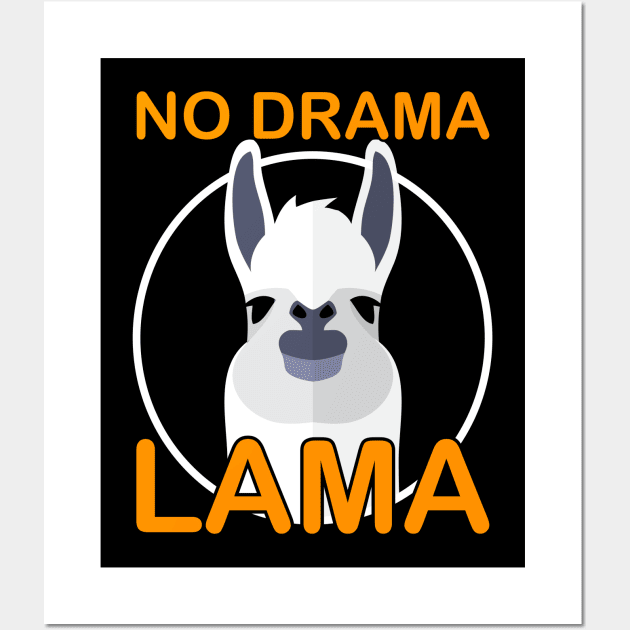 No Drama Lama Alpaka Lamas Funny Wall Art by Hariolf´s Mega Store